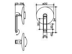 Косметическое зеркало Keuco ILook Move, Хром (17612010000)
