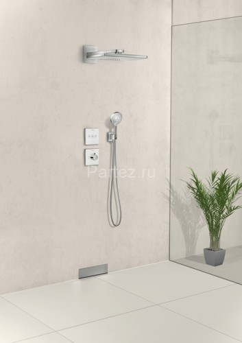 15736400 Модуль ShowerSelect с тремя запорными клапанами, стеклянный