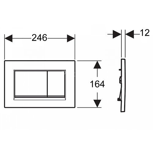 Кнопка смыва Geberit Sigma 30 двойная, белый матовый лак (115.883.01.1)