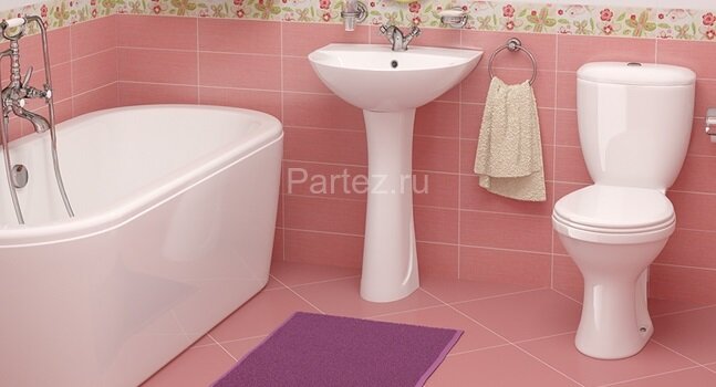 Унитаз-компакт Santeri Виктория напольный, с бачком, с сиденьем (1.P301.6.S00.00B.F)