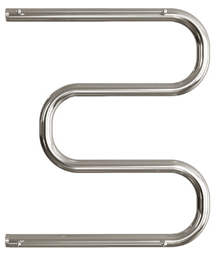 Полотенцесушитель водяной ДВИН M М-образный 60/60 c полкой, полированный (4627085940791)