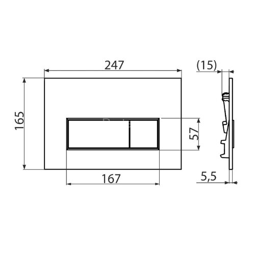 Кнопка смыва Alcadrain, цвет белый глянец (M570)