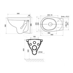 Унитаз подвесной Santeri Alpha с сиденьем микролифт (1.3256.4.S00.00B.0)