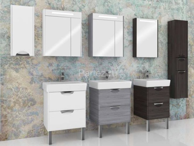 Тумба под раковину AQUATON СИЛЬВА 60 напольная, Дуб Полярный (1A211801SIW70)