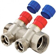 Коллектор с регулирующими вентилями 1"х3х3/4"ЕК VALTEC