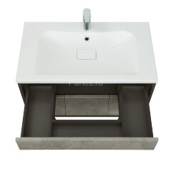 Тумба под раковину AQUATON Уэльс 80 NEW, подвесная, графит (1A267901WA6A0)