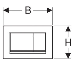 Кнопка смыва Geberit Sigma 30 NEW, черный матовый