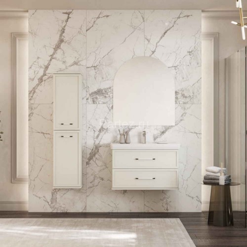 Тумба под раковину Aquaton Нео-Классика 85 2 ящика, белый камень (1A286301NCTG0)