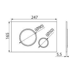 Кнопка смыва Alcadrain, белый/золото (M775)