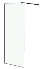 Душевая перегородка LORANTO Walk-in 120х200 регулируемый кронштейн 80-100, прозрачное стекло 8 мм, профиль хром (CS-L1020 120)