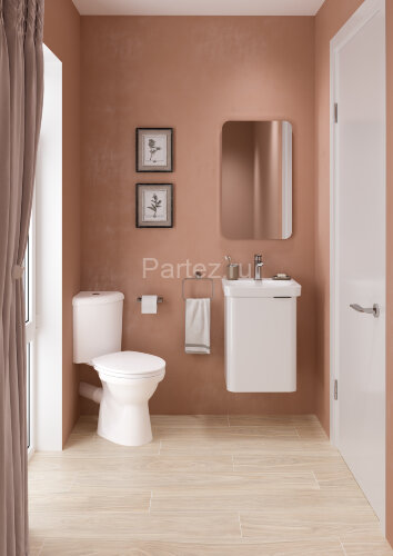 Унитаз-компакт угловой Norm Wenkel 360х770х805, сиденье термопласт с микролифтом, белый (9854B099-72