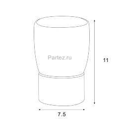 Стакан керамический Azario ELVIA настольный, бронза (AZ-126-A)