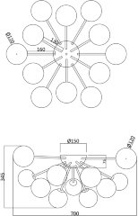 Потолочная люстра Freya FR5120CL-12G