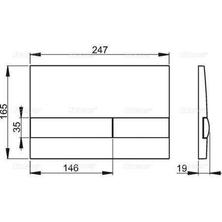 Кнопка смыва Alcadrain, черная (M1738)
