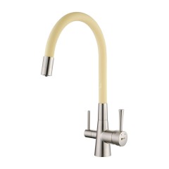 Смеситель Lemark Comfort LM3075BN-Beige для кухни с гибким изливом, с подключением к фильтру с питье