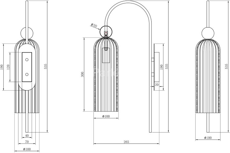 Бра Maytoni MOD302WL-01CG
