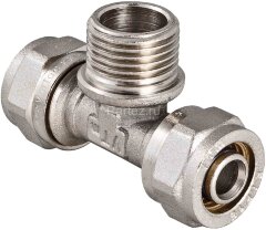 Тройник обжимной с наружней резьбой 32х1"х32 VALTEC