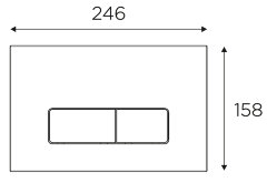 Кнопка смыва IDROSPANIA Andrea двойная, хром глянец (30351)