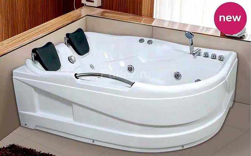 Ванна акриловая Loranto 1200х1700х650 с гидромассажем, левосторонняя, для двух персон (CS-806NL)