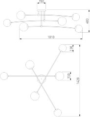 Потолочная люстра Eurosvet 30181/6 латунь