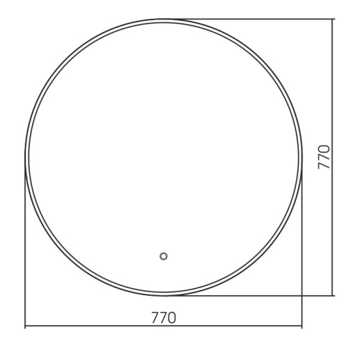 Зеркало AZARIO Плаза D770, c подсветкой и диммером, сенсорный выключатель (ФР-00002131)