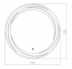 Зеркало AZARIO Милуз D770, LED-подсветка с диммером, сенсорный выключатель (ФР-00000937)