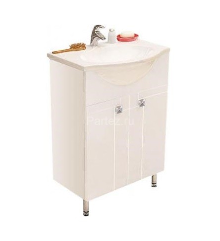 Тумба под раковину AQUATON ФИДЖИ 60 напольная, белая (1A179601FG010)