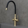 Смеситель Lemark Expert LM5083LGN-Black для кухни c гибким изливом, с подключением к фильтру с питье