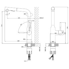 Смеситель Lemark Expert LM5085S для кухни с вытягивающимся поворотным изливом