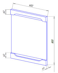 Зеркало Loranto Арфа 60 с подсветкой (CS00044638)