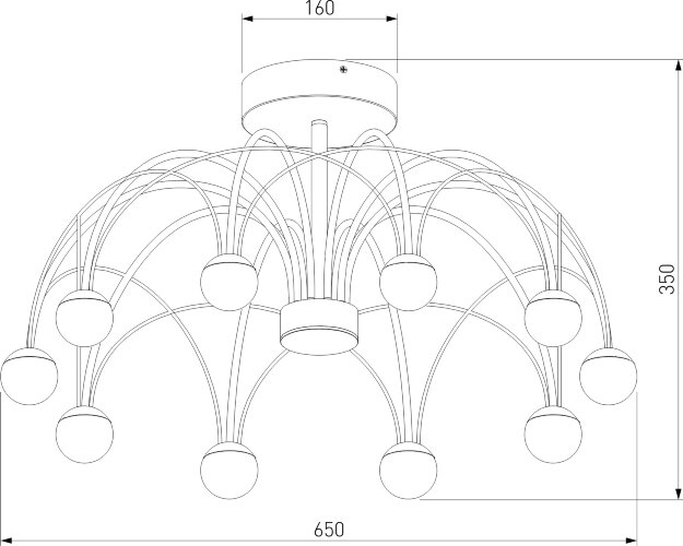 Потолочная люстра Eurosvet 90035/10 LED черный