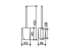 Ёрш для унитаза Keuco Elegance NEW подвесной, хром (11669019000)