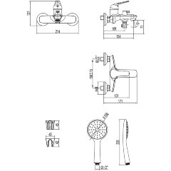 Смеситель Lemark Plus Advance LM1214C для ванны