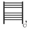 Полотенцесушитель электрический AZARIO ANCONA 500/600 квадрат, 7 секций, диммер справа, черный (AZ71