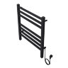 Полотенцесушитель электрический AZARIO ANCONA 500/600 квадрат, 7 секций, диммер справа, черный (AZ71