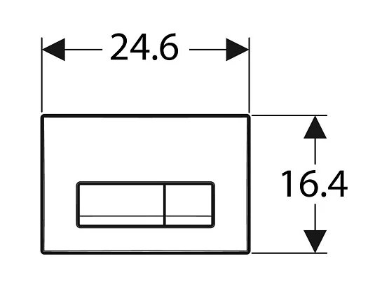 Кнопка смыва Geberit Delta50 двойной смыв, пластик, глянцевый хром (115.119.21.1)