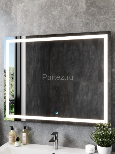 Зеркало Loranto Стиль 900х800 сенсорный выключатель с функцией диммера, на подложке (CS00083705)