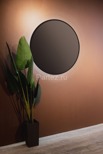 Зеркало AZARIO Monaco-BLACK d1000 бесконтактный сенсор, черная рамка (LED-00002769)