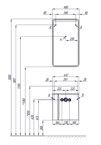 Зеркало AQUATON Вита (1A221902VT010)