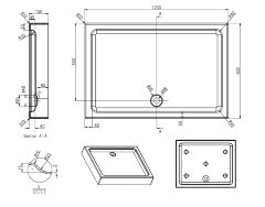 Душевой поддон Azario 800х1200х150 R/L, для VANCOUVER 1131/VICTORIA 1131