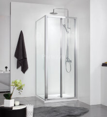 Душевая дверь Azario Toronto складная 90х190, толщина полотна 5мм правая, цвет профиля серебро