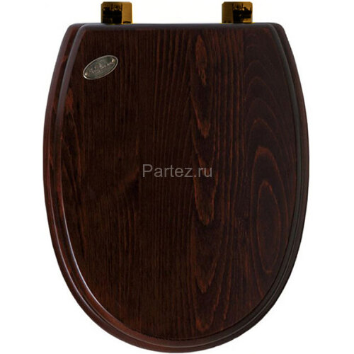 Крышка-сиденье для унитаза Simas Arcade быстросъемное с микролифтом, дерево, цвет Орех/бронза (AR009