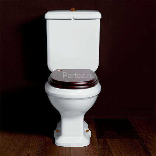 Крышка-сиденье для унитаза Simas Arcade быстросъемное с микролифтом, дерево, цвет Орех/бронза (AR009