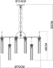 Подвесная люстра Arte Lamp A4088LM-12AB
