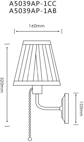 Бра Arte Lamp A5039AP-1CC