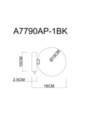 Бра Arte Lamp A7790AP-1BK