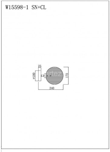 Бра iLamp W15598-1 SN+CL