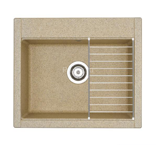 Кухонная мойка AQUATON Делия 60, цвет песочный (1A715232LD220)