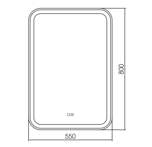 Зеркало AZARIO Мальта RGB 550*800 c подсветкой и диммером, мульти-цвет, сенсорный выключатель (LED-0