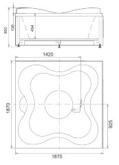 Акриловая ванна Gemy G9089 K L